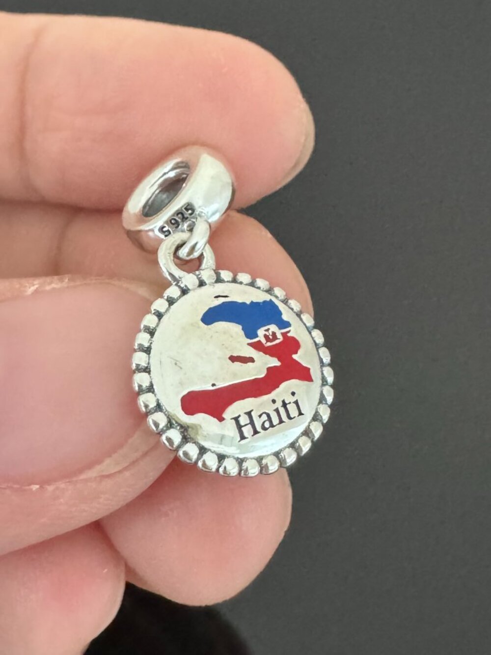 Pandora Haiti Flag  Exclusive Charm